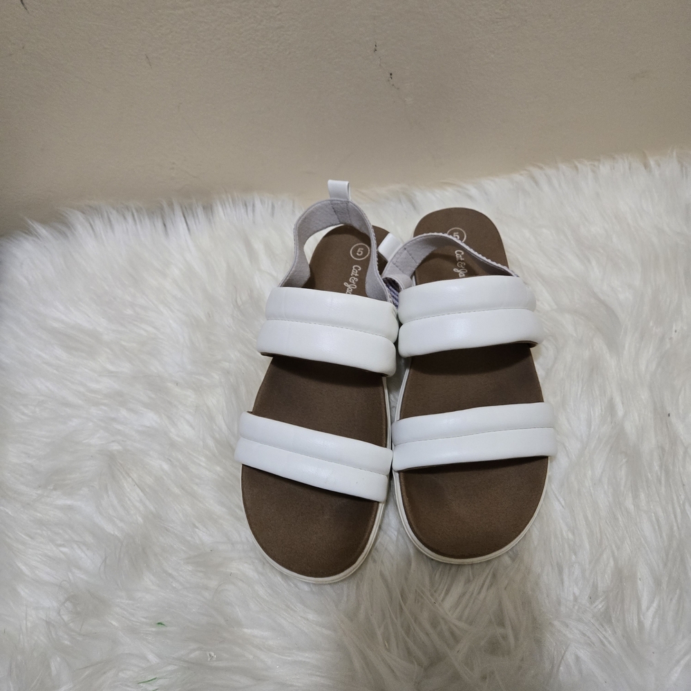 Cat & Jack White Kids Sandals Size 5